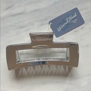 Universal Thread Silver Rectangular Cutout Hair Claw